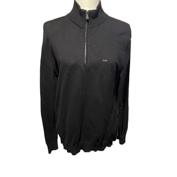 Michael Kors Quarter Zip Black Knit Pullover Sweater
Size Small, Long Sleeves - Picture 3 of 8
